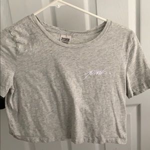 VS Pink Grey Crop Top